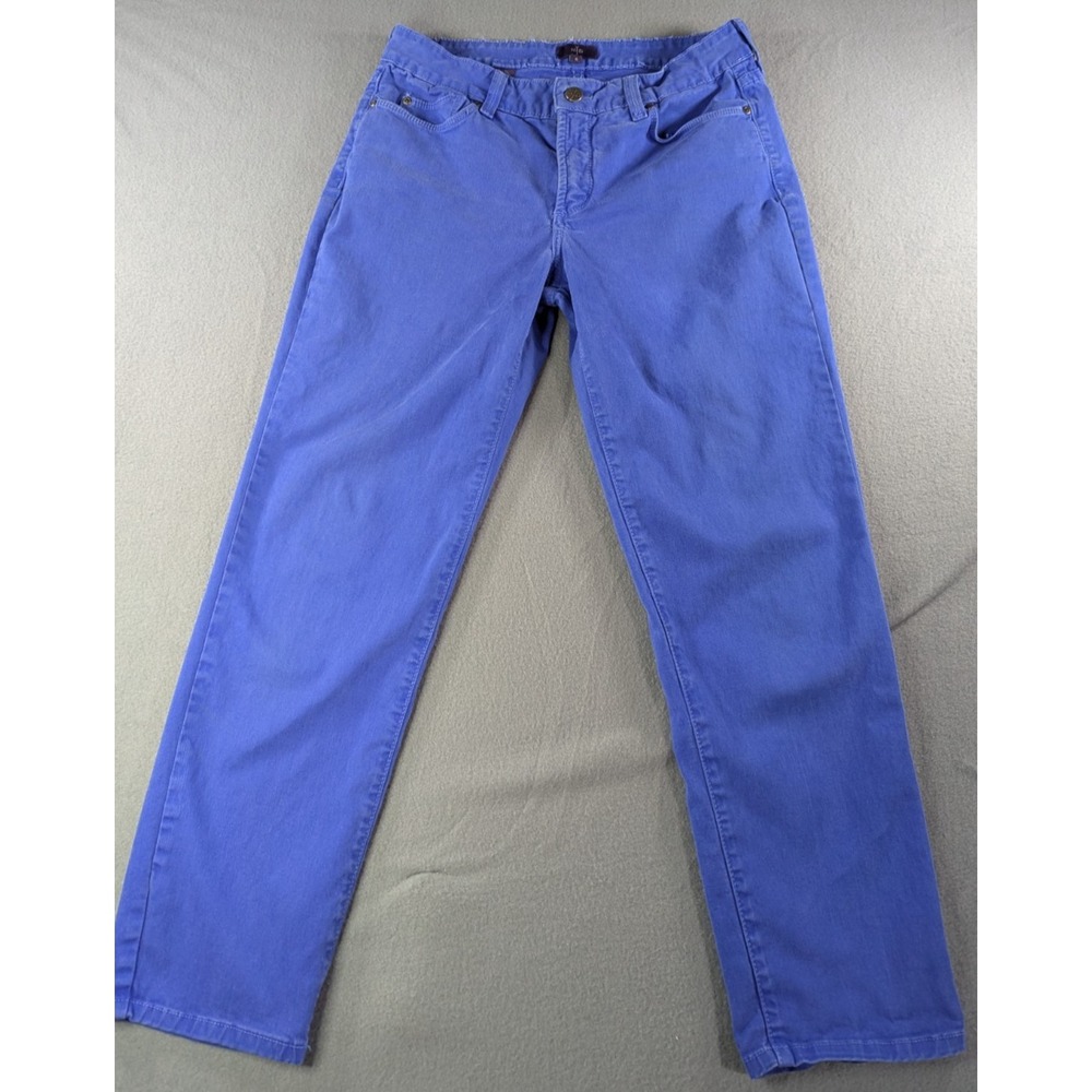 NYDJ Womens Lift Tuck Technology Straight Leg Pants Size 6 Blue